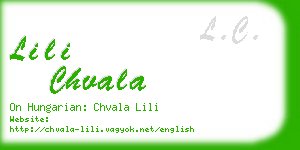 lili chvala business card